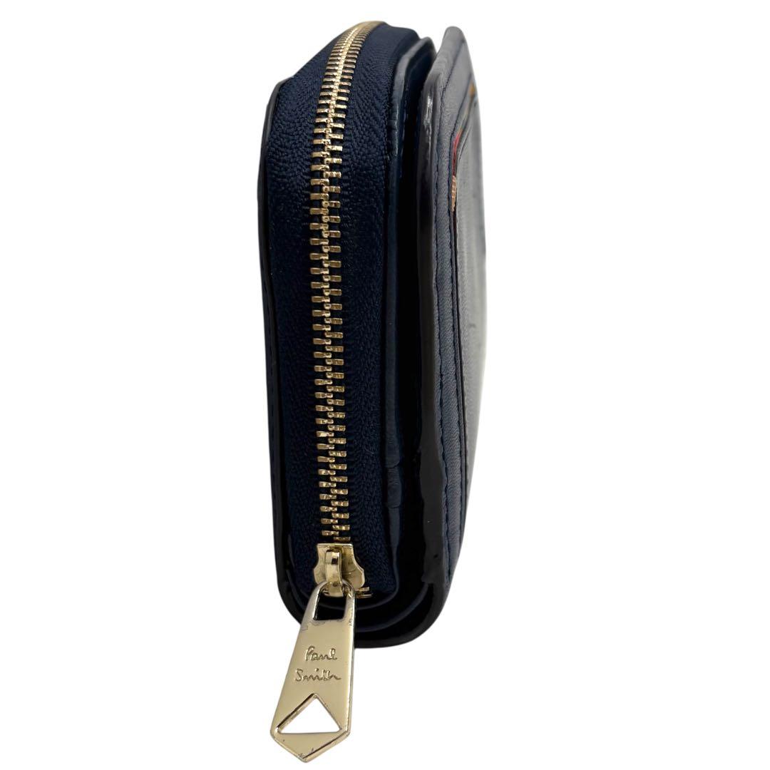 美品！Paul Smith マルチカラー レザー 二つ折り財布 ジップウォレット