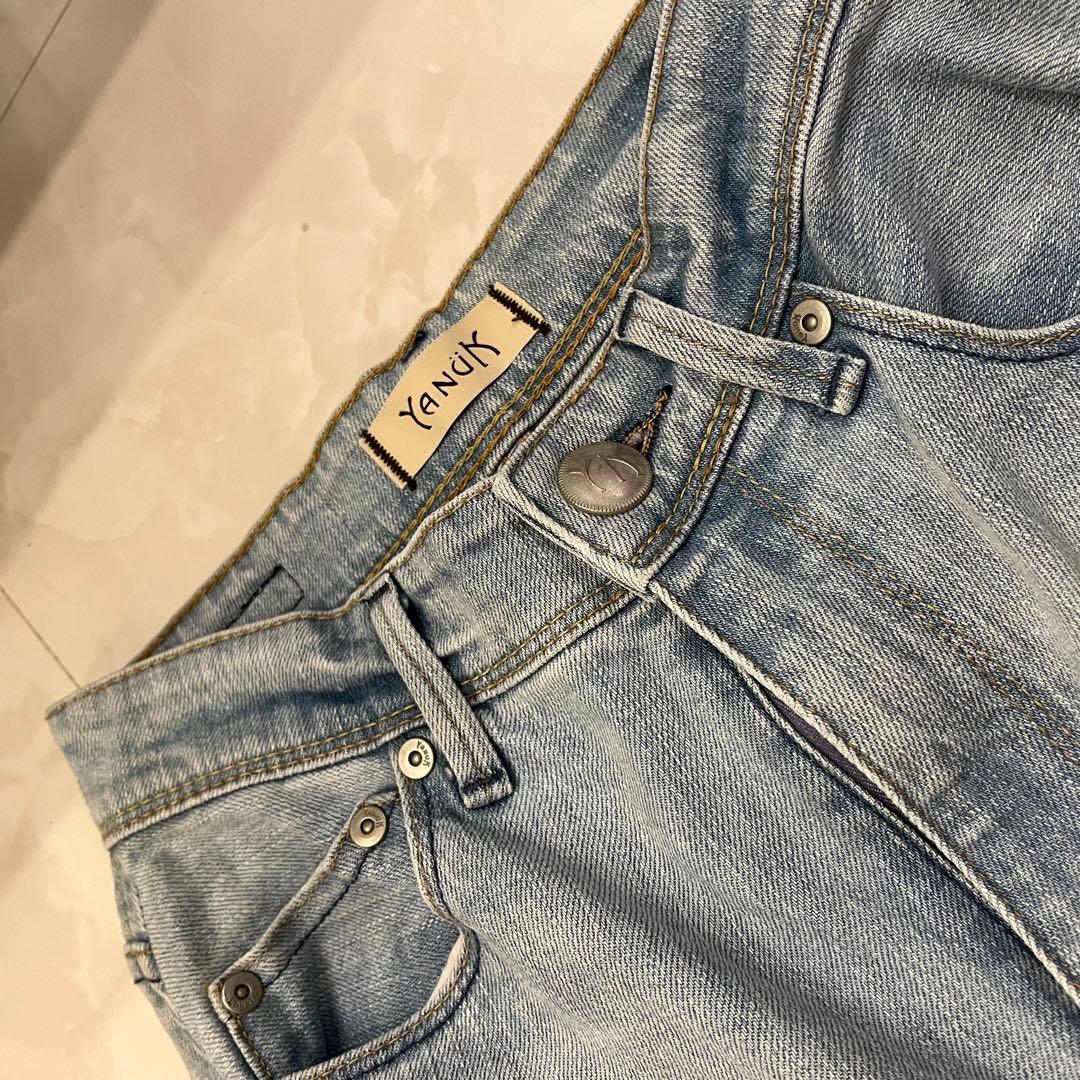 【美品】YANUK ブーツカットデニム ライトブルー　23