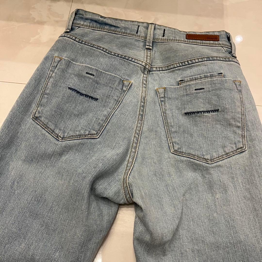 【美品】YANUK ブーツカットデニム ライトブルー　23