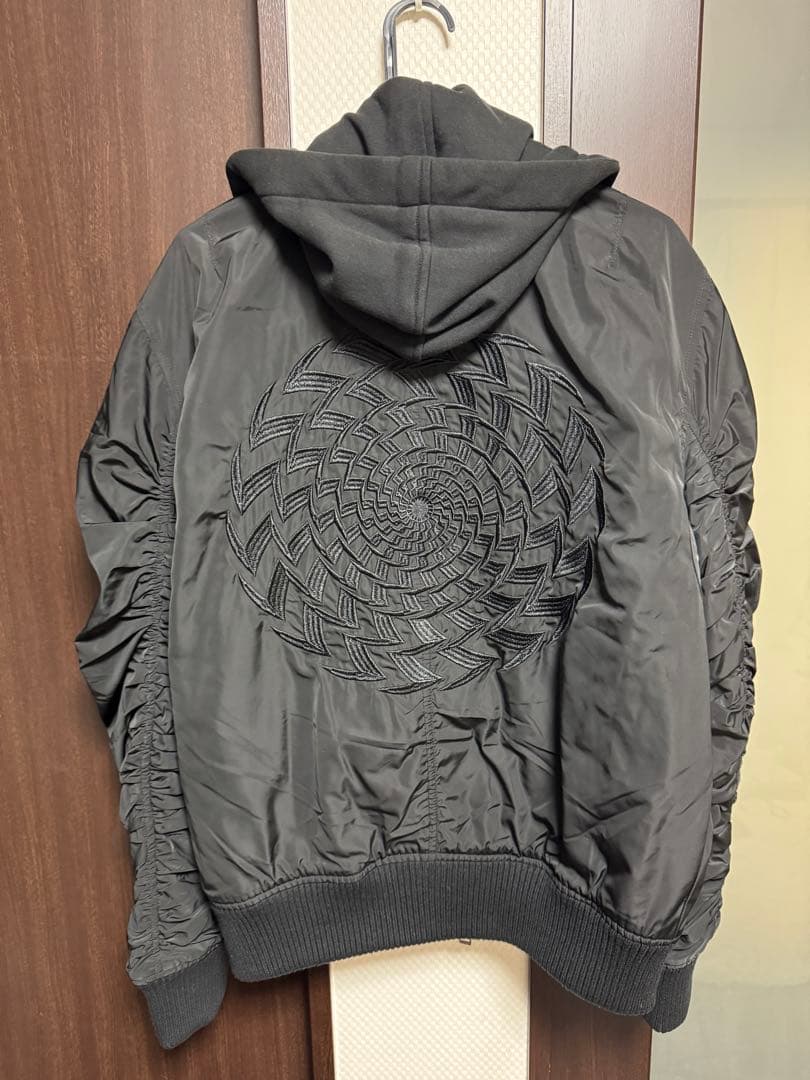 【美品】ディーゼル フード付ジャケット ジャンパーブラック サイズM(L相当)