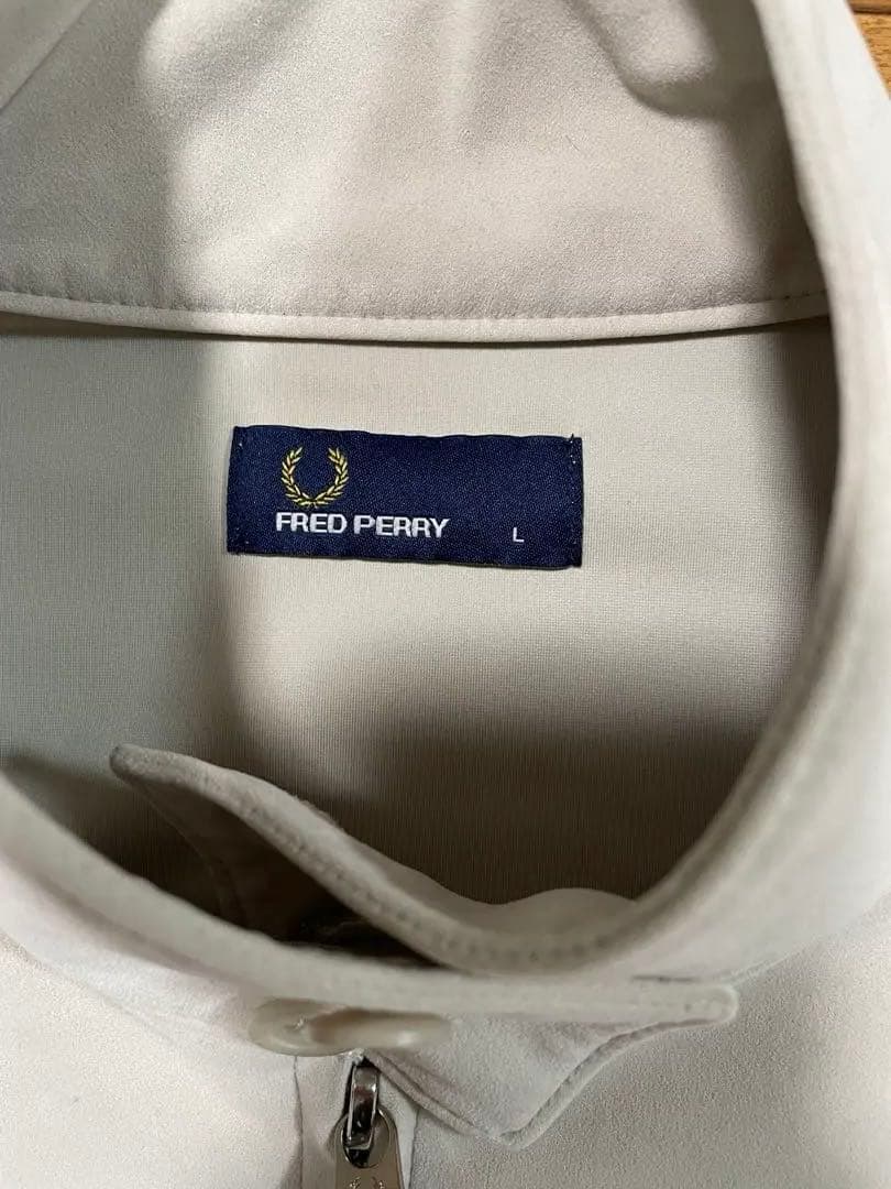 【干し柿】FRED PERRY ホワイト ジャンパー L