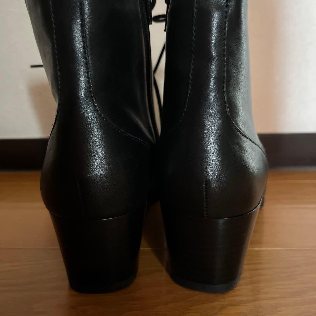 ❤️イング　レースアップブーツ　黒　24.5㎝　新品　未使用