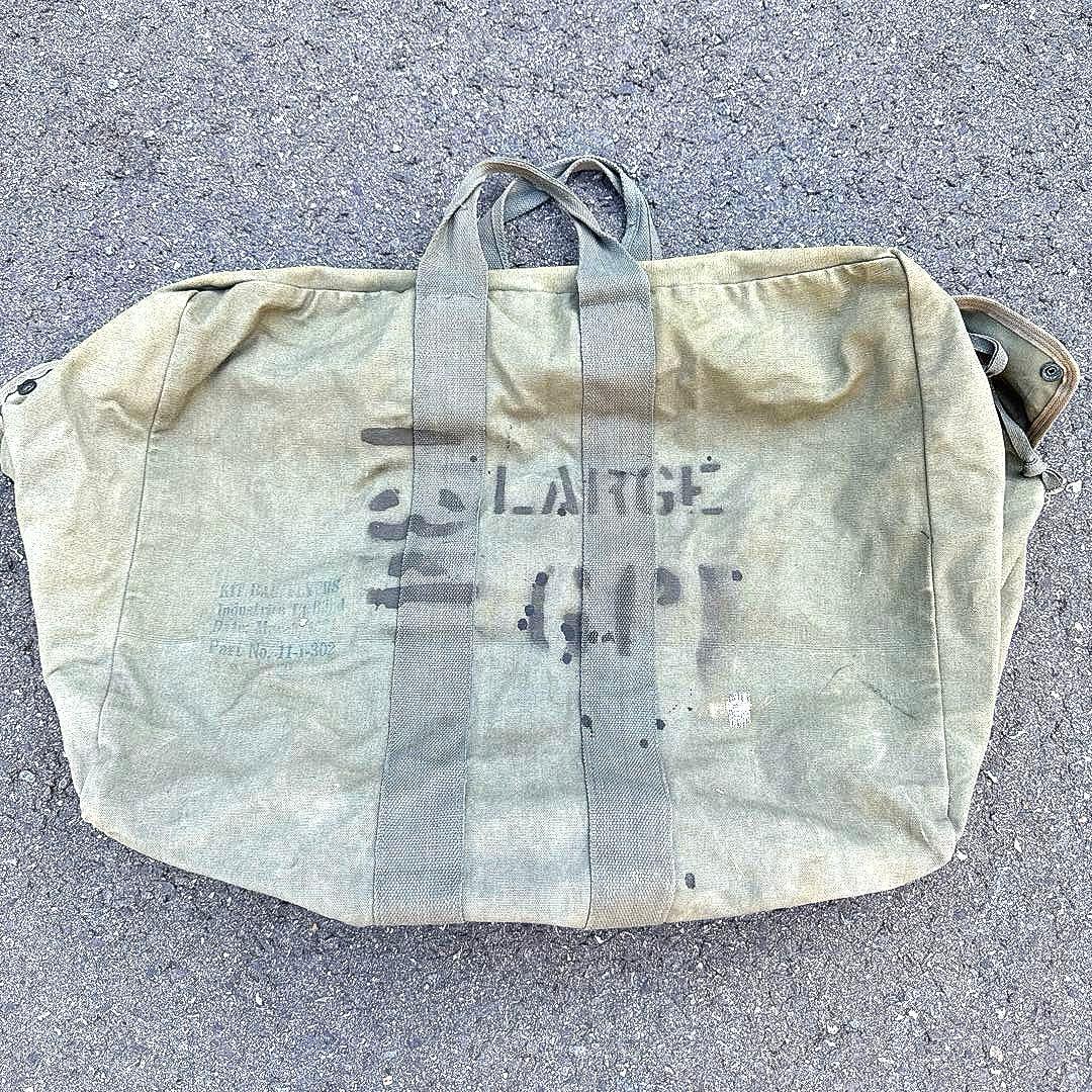 70〜80's アビエーターバッグ/コットン製/made in USA/USAF