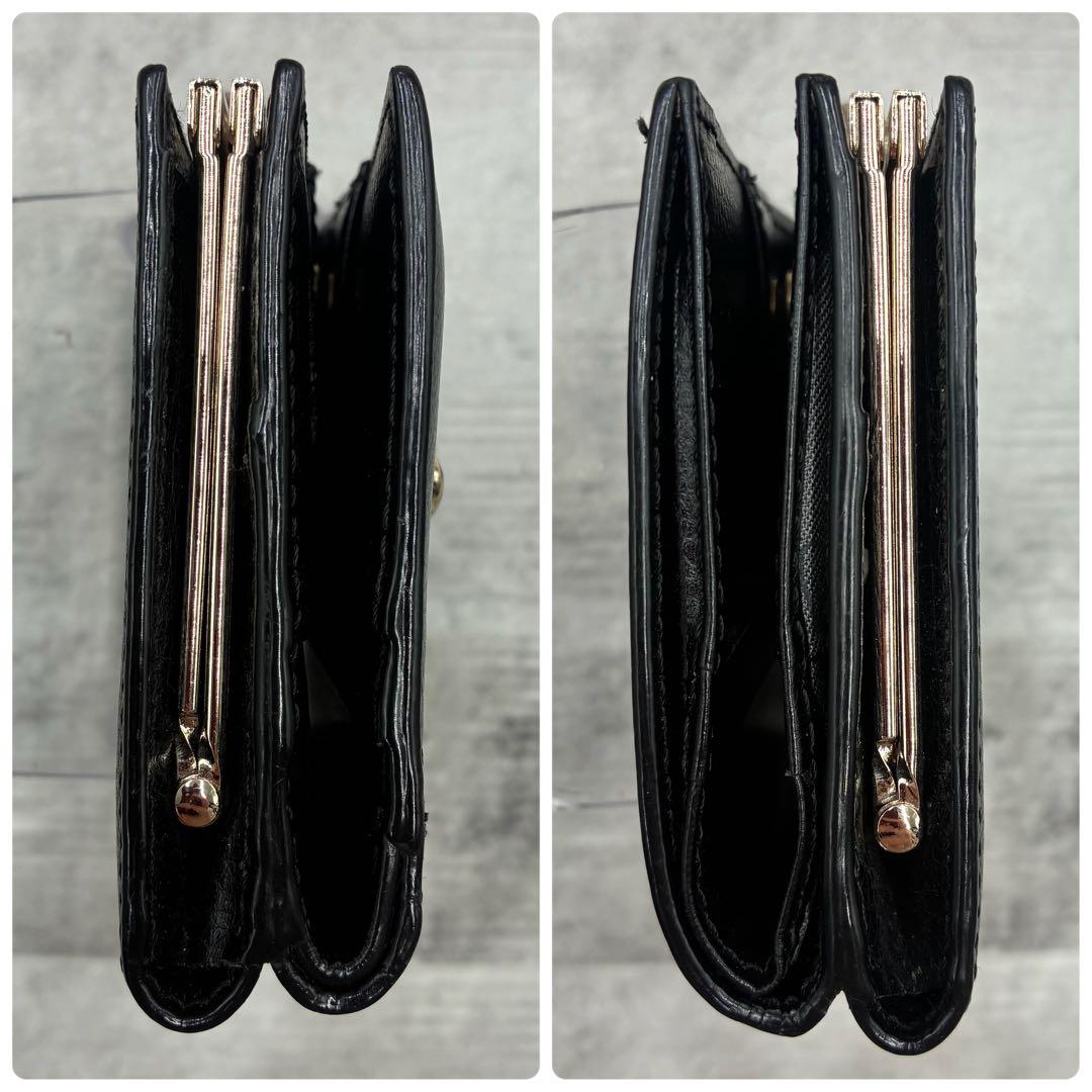 ✨美品✨ヴィヴィアン・ウエストウッド　二つ折り財布　メタルオーブ　がま口　黒