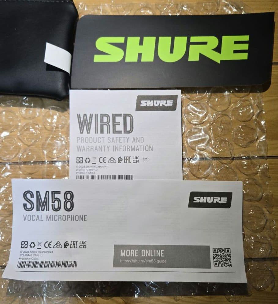 SHURE SM58 ダイナミックマイク スイッチ付き