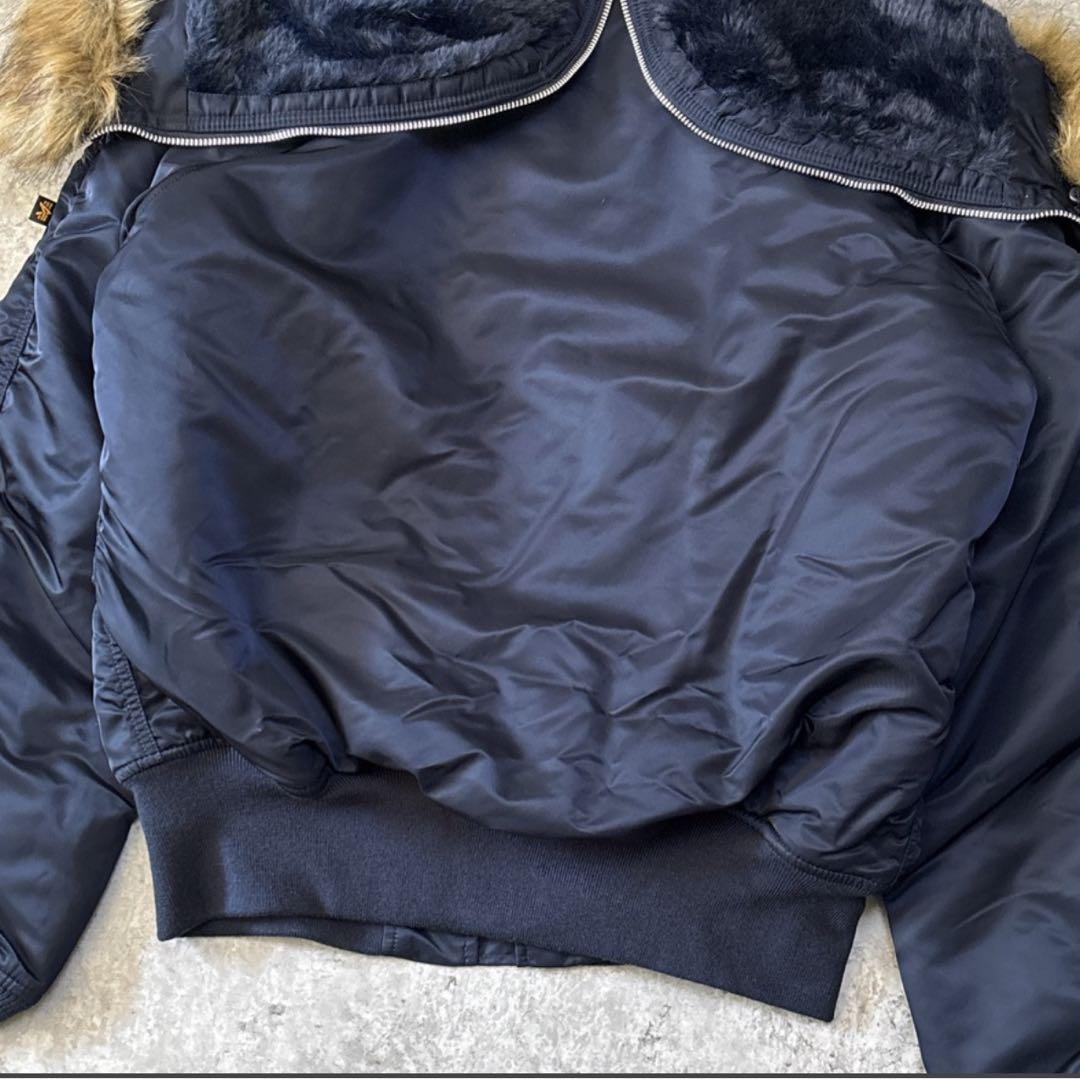 USA 90s ALPHA N-2B 美品 XL ネイビー 紺