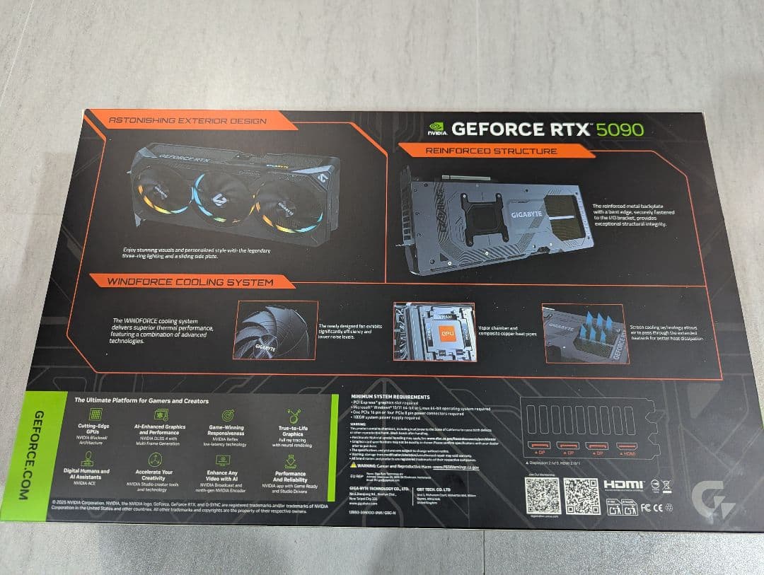 C*s様 GIGABYTE GeForce RTX5090 新品同様