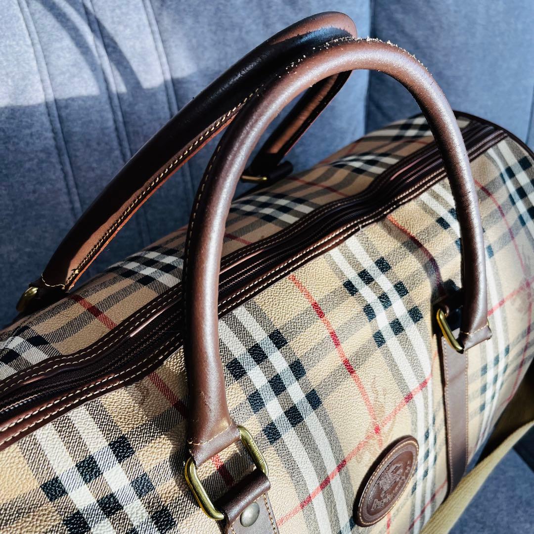 BURBERRY　バーバリー　2way ボストンバック　大容量　ノバチェック