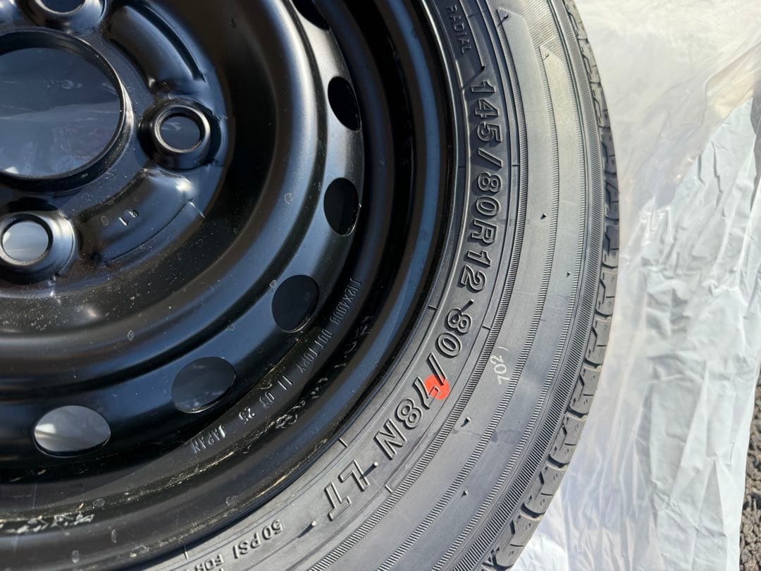 最終売り切り　NVAN 新車外し　純正ホイール＋タイヤ4本　ホイールキャップ付