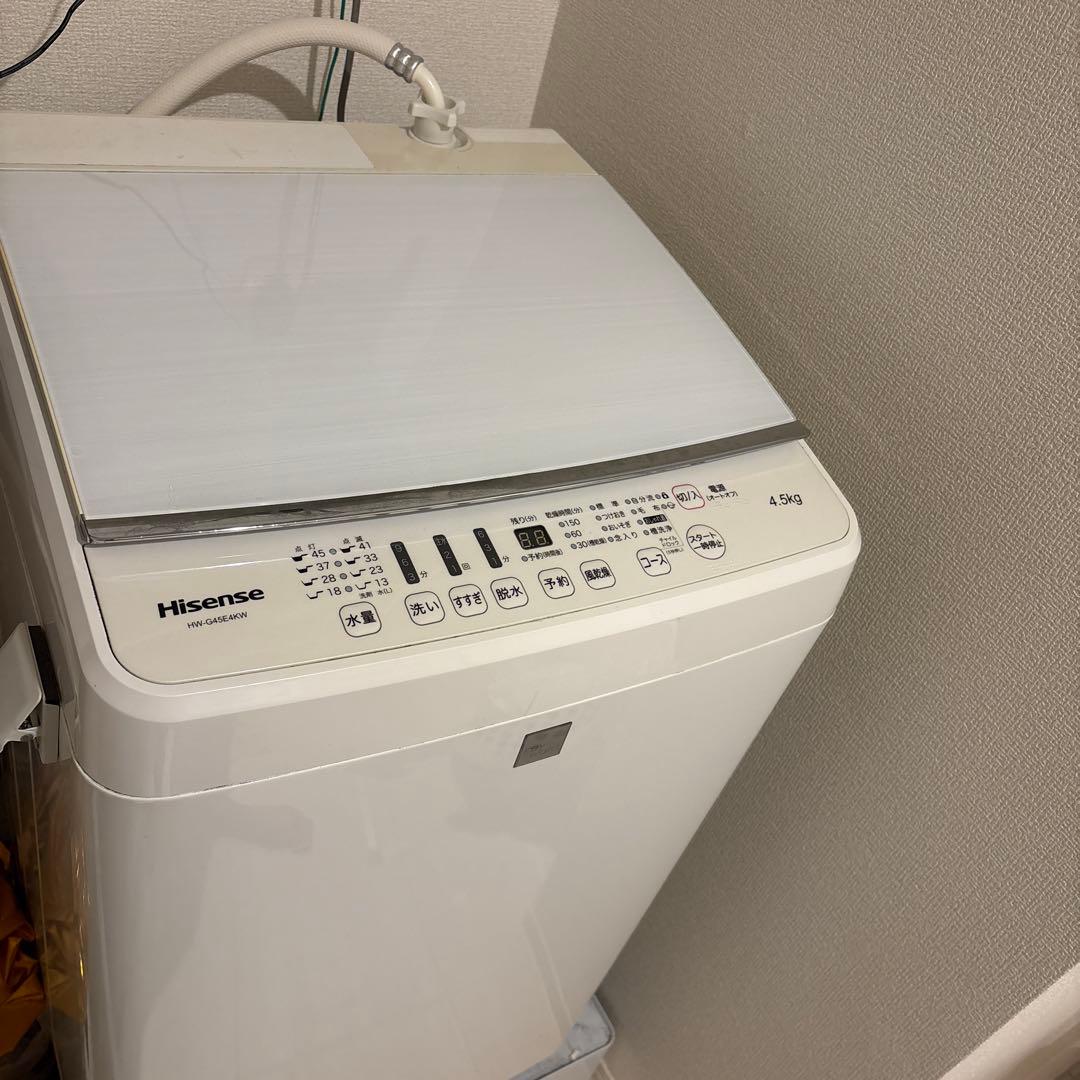 4.5kg 洗濯機 洗浄済み 配送無料 設置無料 日時指定可