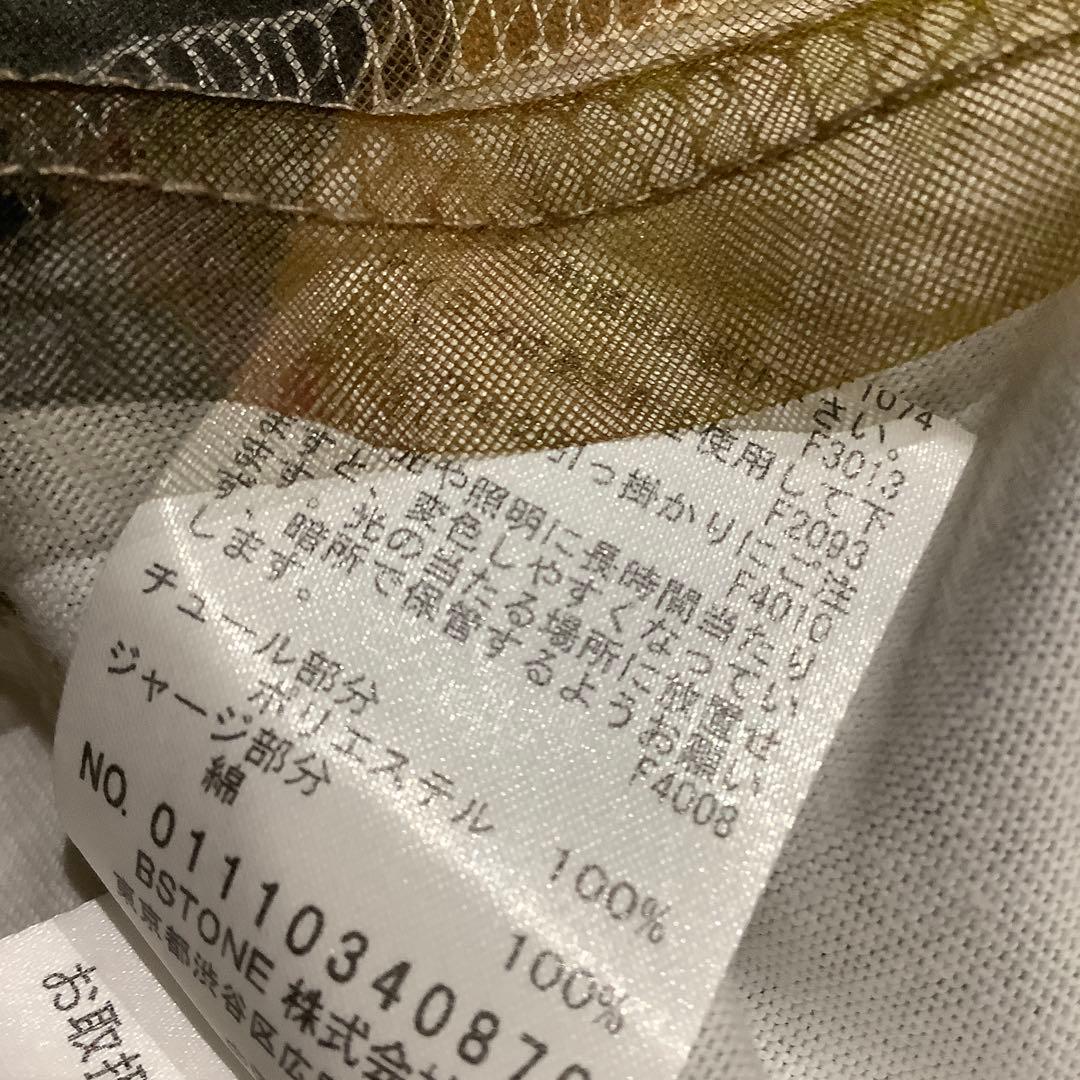AMERIチュール使い多色抽象アートプリント半袖Tシャツ