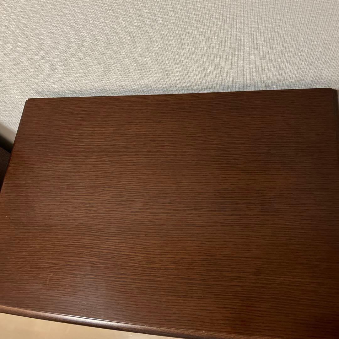 アンティーク風 木製サイドチェスト ダークブラウン 4段