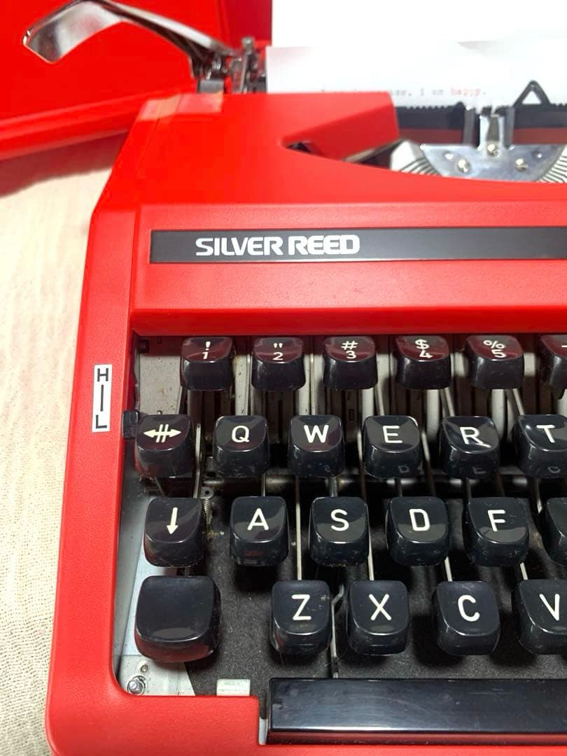 SILVER REED ポータブルタイプライター 赤 SR22 日本製