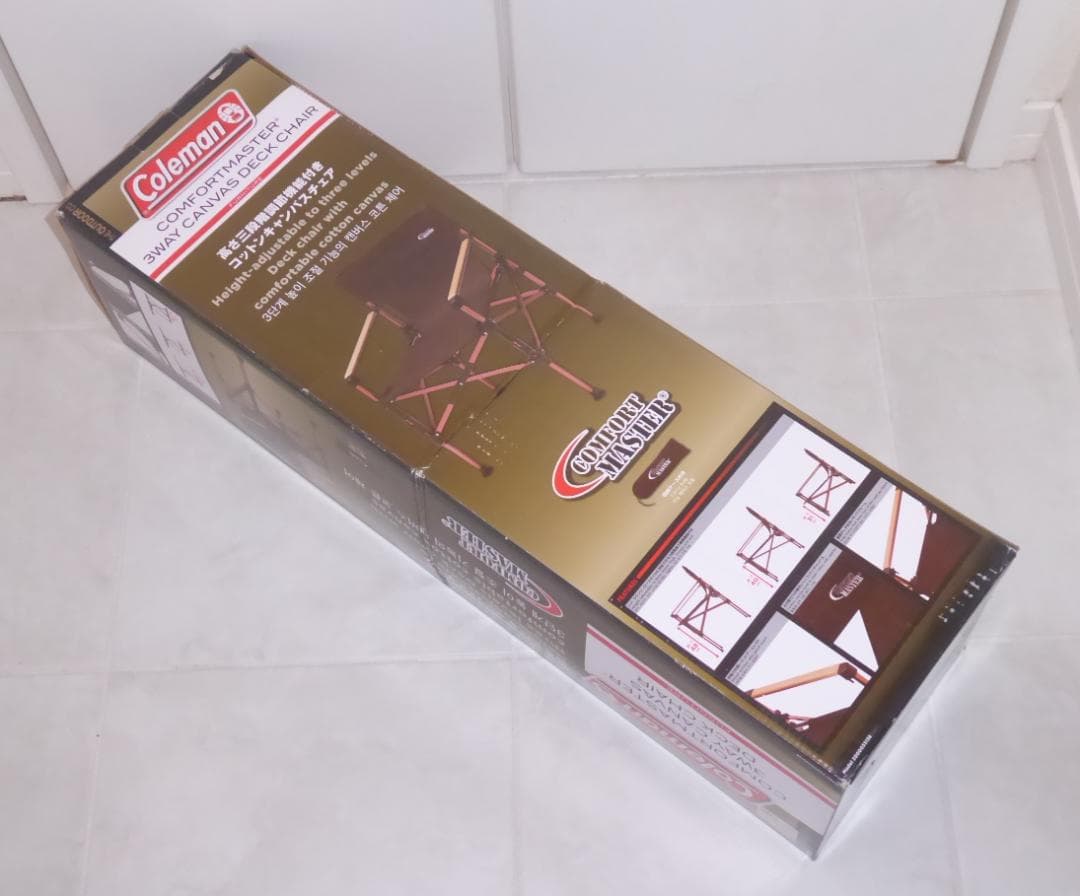 USED美品！Coleman コンフォートマスター３ウェイキャンバスデッキチェア