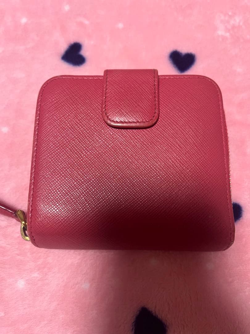 PRADA 確実正規　2つ折り財布　サーモンピンク