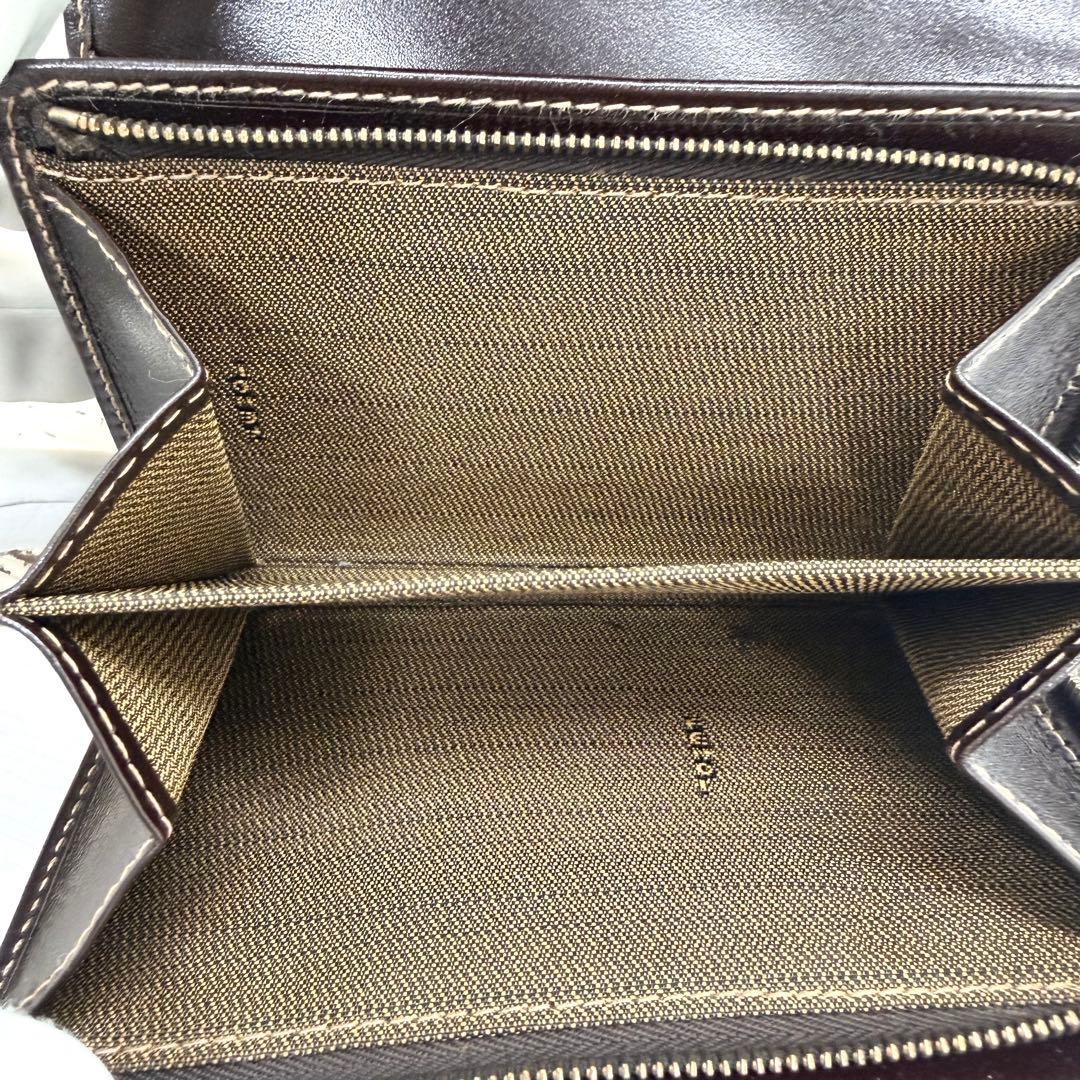 ⭐️新品未使用⭐️　FENDI　FF総柄　ズッカ柄　二つ折り財布　キャンバス×レザー