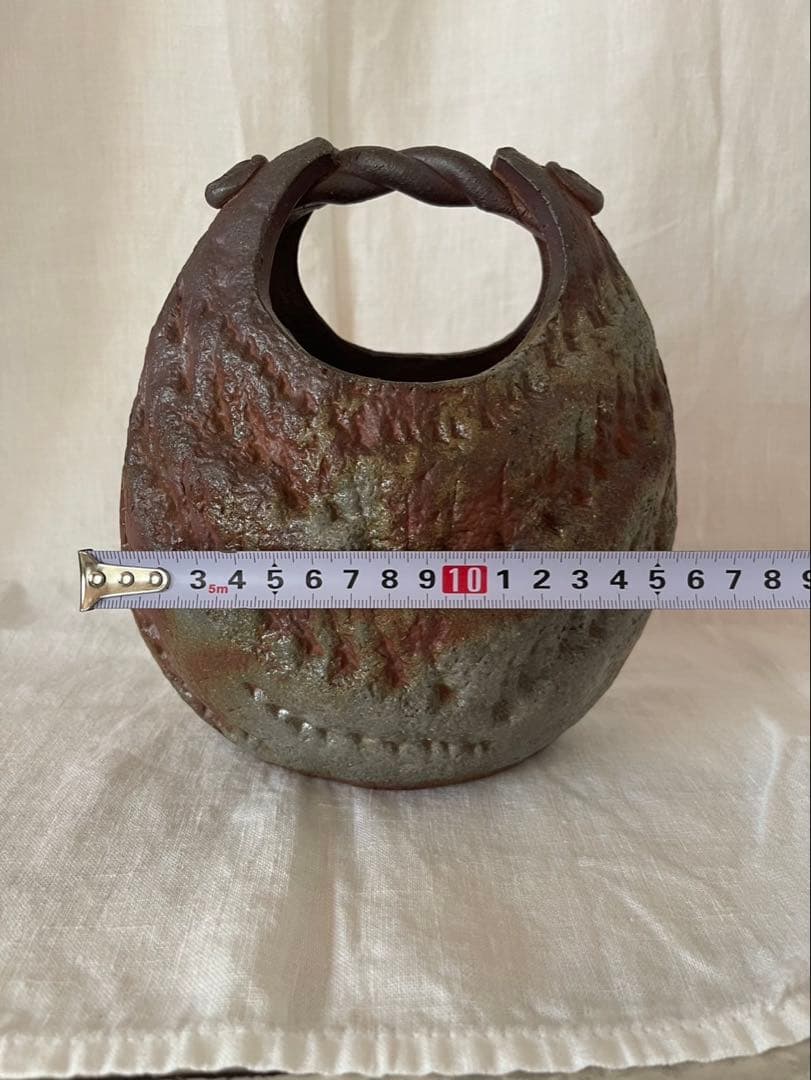 新品未使用❣️備前焼　窯元　小西陶古　花器　花入　木箱付き