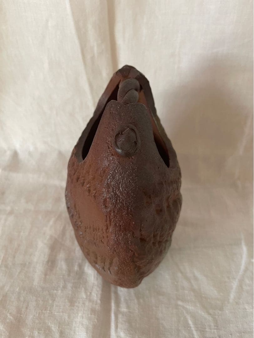 新品未使用❣️備前焼　窯元　小西陶古　花器　花入　木箱付き