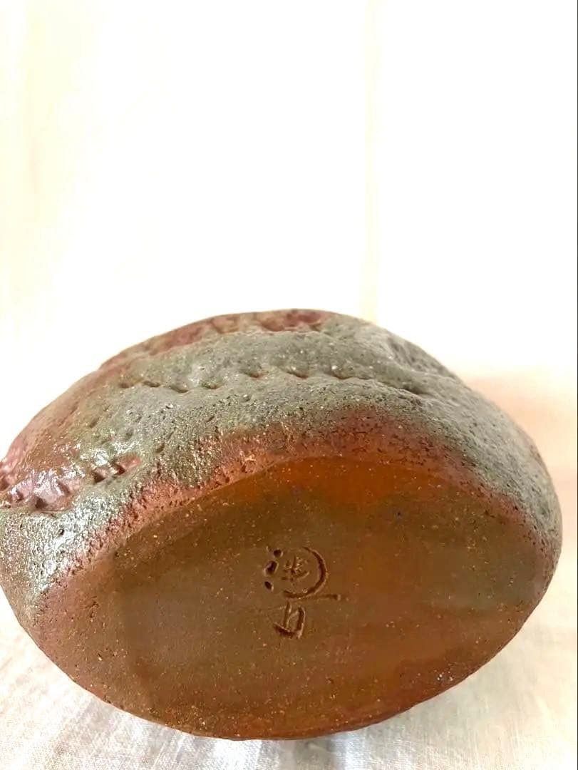 新品未使用❣️備前焼　窯元　小西陶古　花器　花入　木箱付き