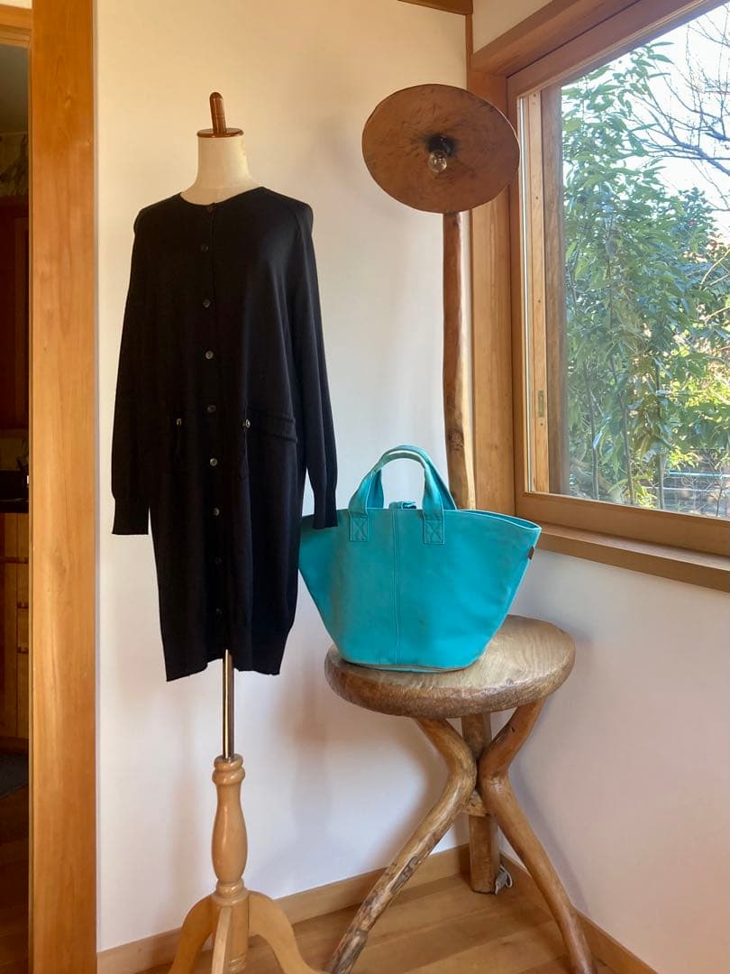 HERMES ロングカーディガン セリエボタン カシミヤ　極美品　クリーニング済