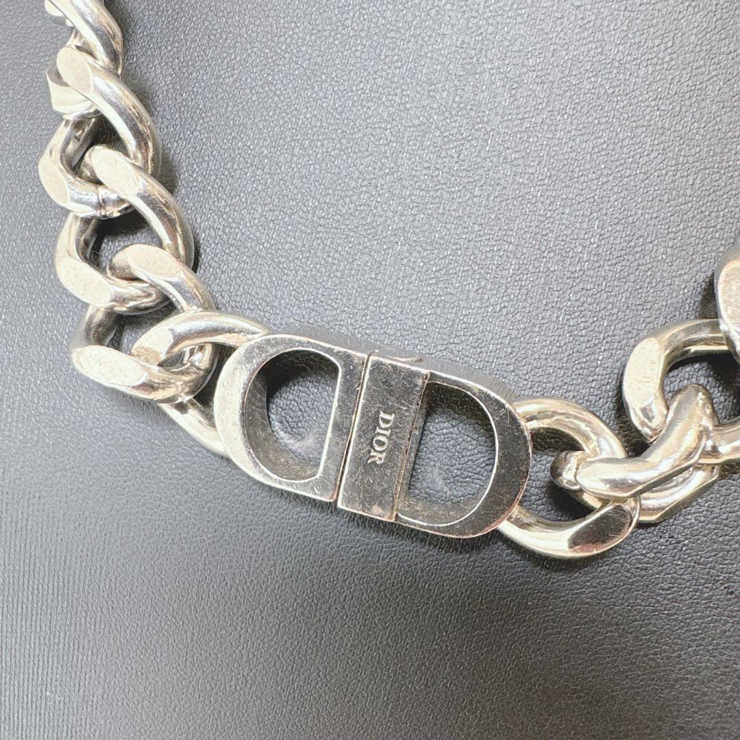 DIOR ディオール ネックレス CDアイコン 喜平 チェーン シルバー メンズ