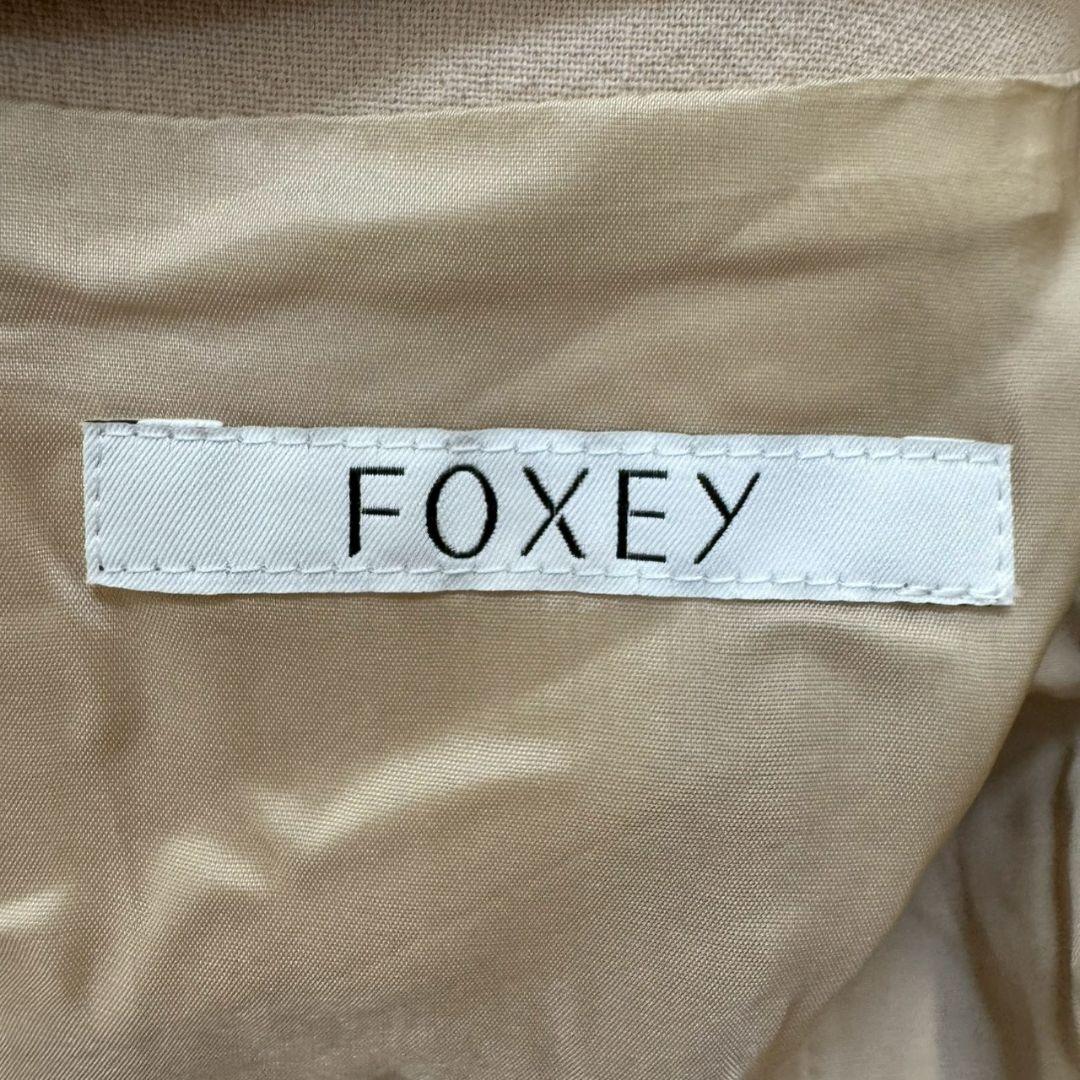 FOXEY フォクシー Wink 襟付き 長袖 ドレスワンピース シルク 38