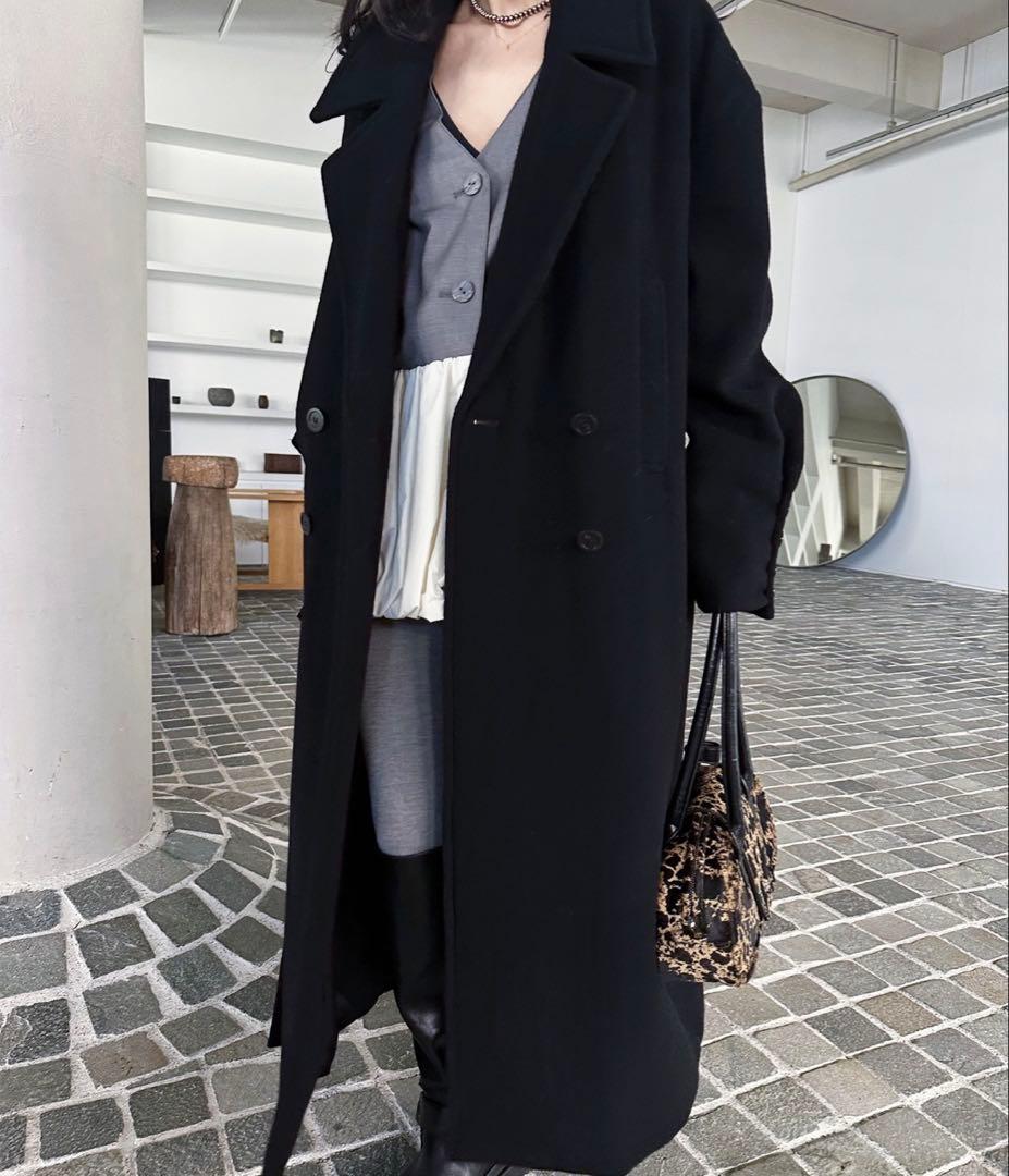 ジャケット・アウター Ameri WIDE SHOULDER WOOL CHESTER COAT