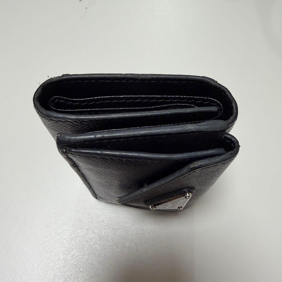 PRADA ブラック レザー 三つ折り財布