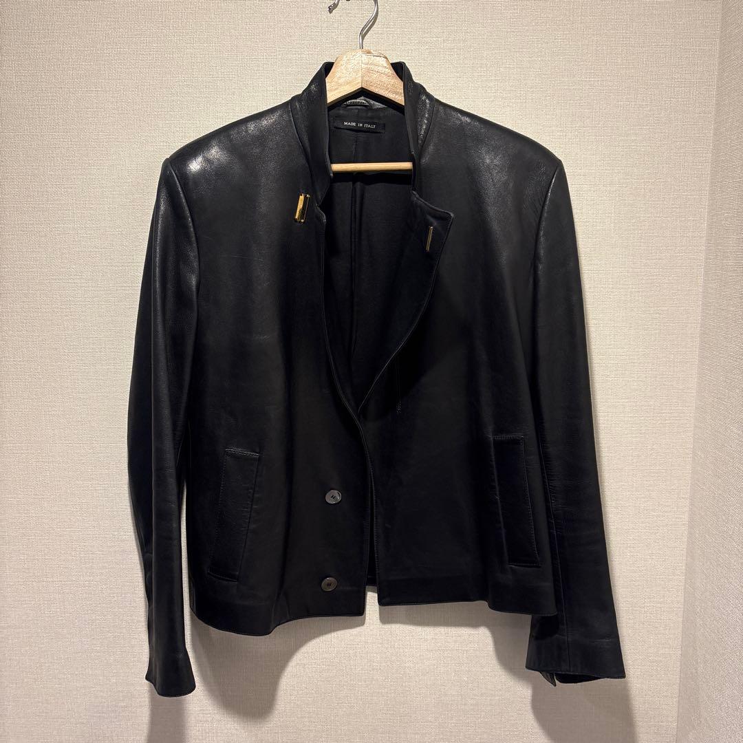 【エディ期】イヴ・サンローラン　リヴゴーシュ　レザージャケット　1998aw