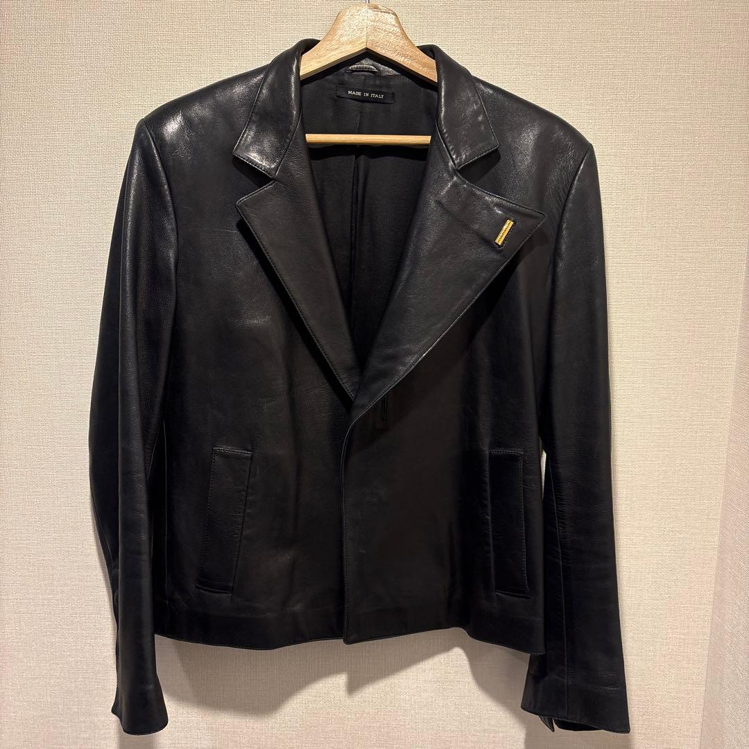 【エディ期】イヴ・サンローラン　リヴゴーシュ　レザージャケット　1998aw