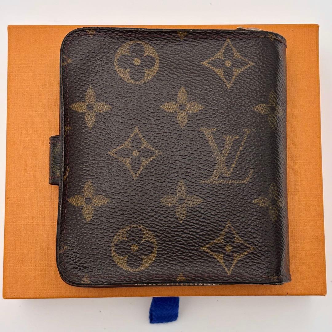 ルイヴィトン モノグラム コンパクトジップ 二つ折り　ミニ　財布　正規品
