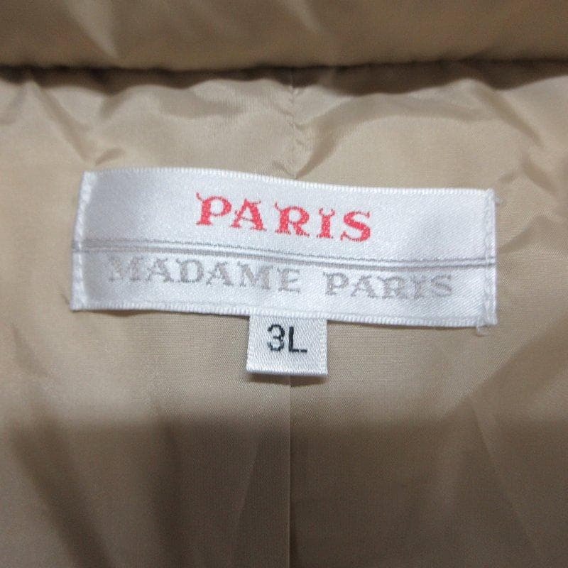 MY2235新品タグ付き■PARIS■パリス ダウンジャケット 3L