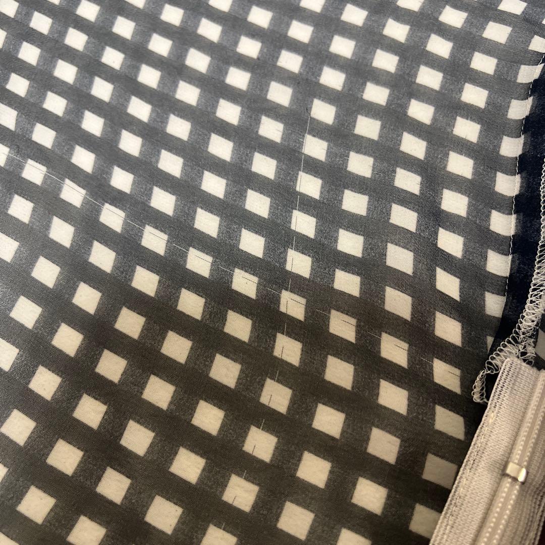 ISSEY MIYAKE イッセイミヤケ　スカート　巻きフレア　L チェック