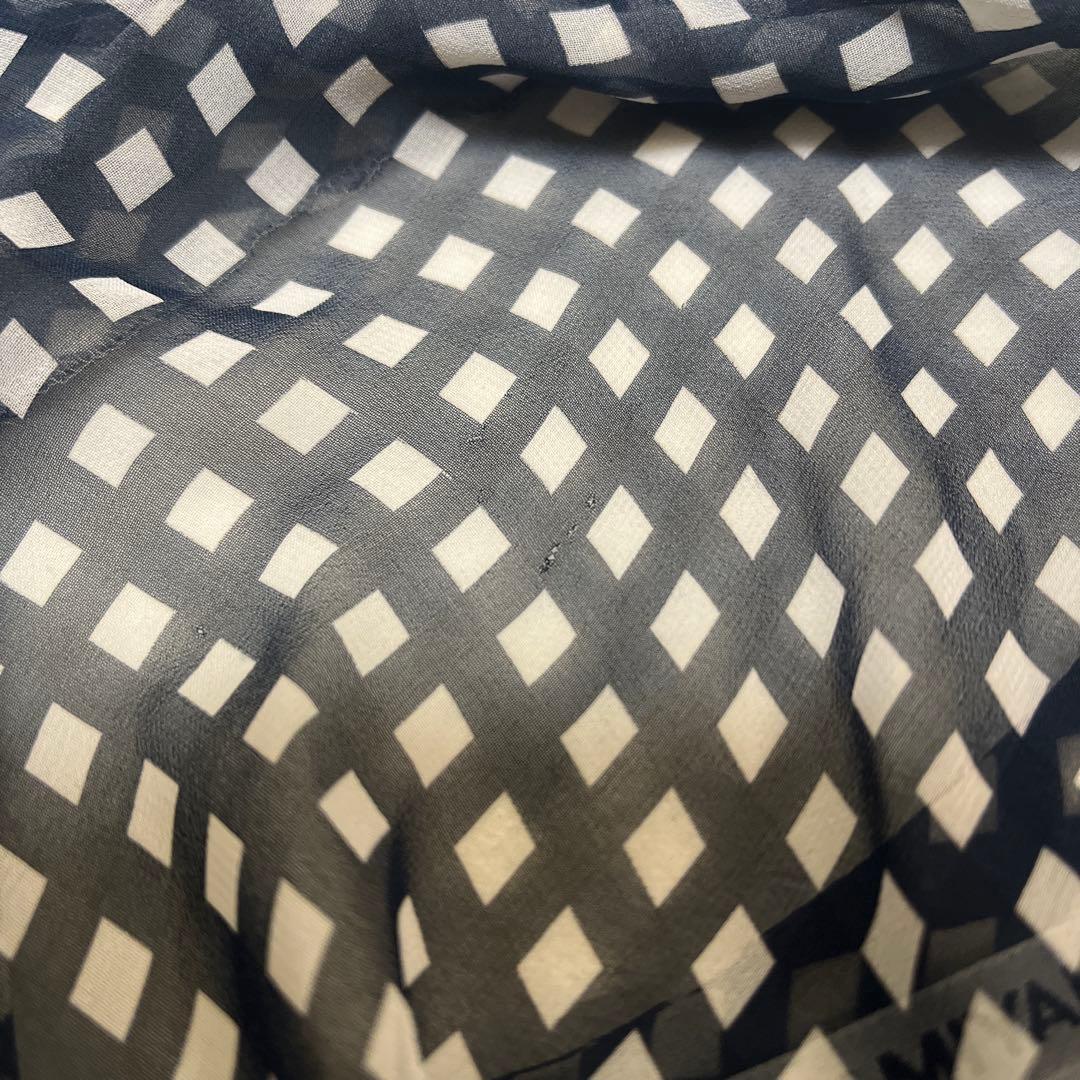 ISSEY MIYAKE イッセイミヤケ　スカート　巻きフレア　L チェック