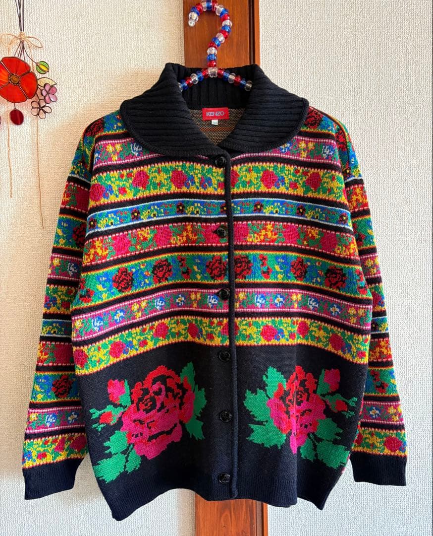 希少 KENZO 80s 90s ライカ期 ニット　カーディガン　ケンゾー