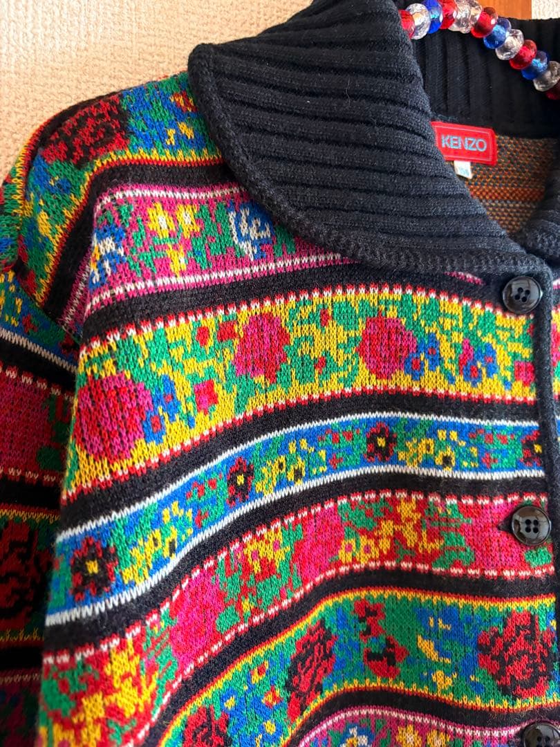 希少 KENZO 80s 90s ライカ期 ニット　カーディガン　ケンゾー