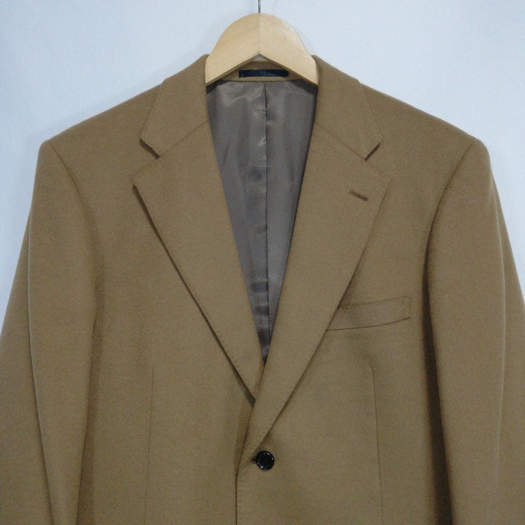 カシミヤ100% メンズ テーラードジャケット BB5 カシミア キャメル 男性