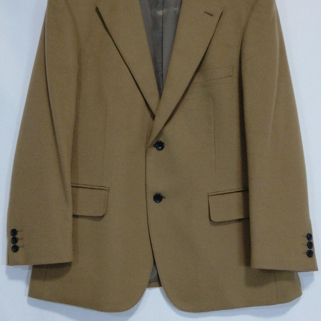 カシミヤ100% メンズ テーラードジャケット BB5 カシミア キャメル 男性