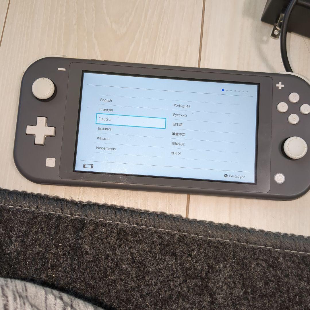 Nintendo Switch Lite グレー 本体　ジャンク品　充電器付