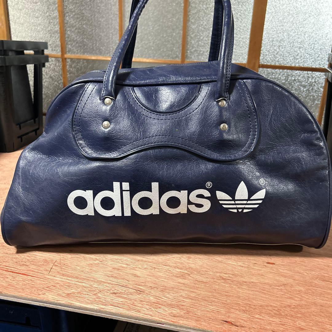 希少80s ヴィンテージ adidas アディダス　レザーボストンバッグ