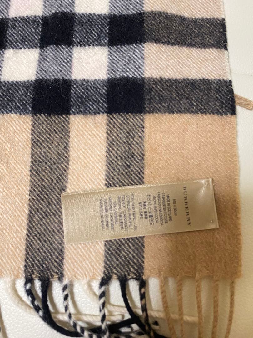 BURBERRY　バーバリー　マフラー　カシミア100％　ハート赤　美品