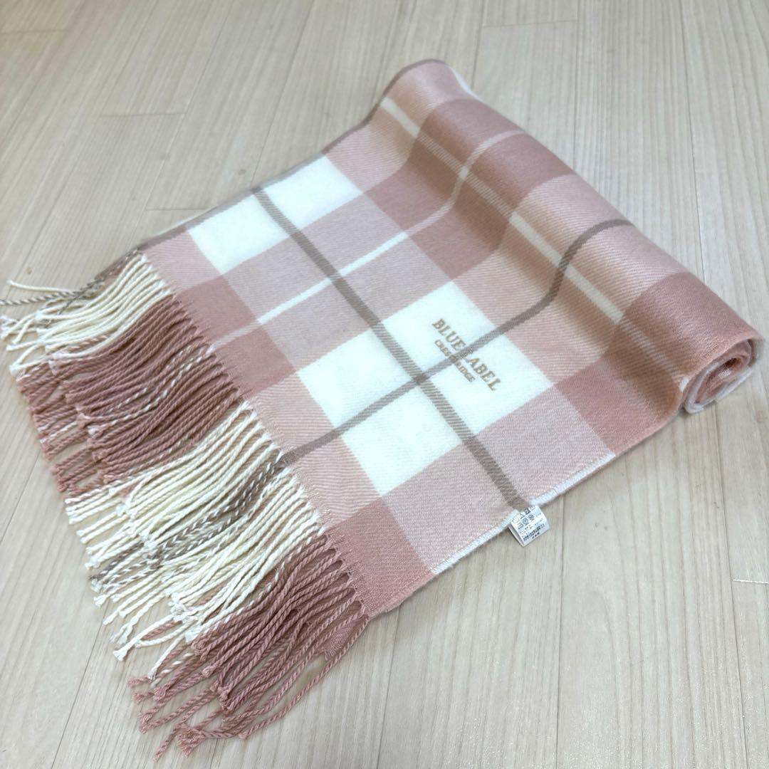 BLUE LABEL CRESTBRIDGE アクリルチェックストール ピンク