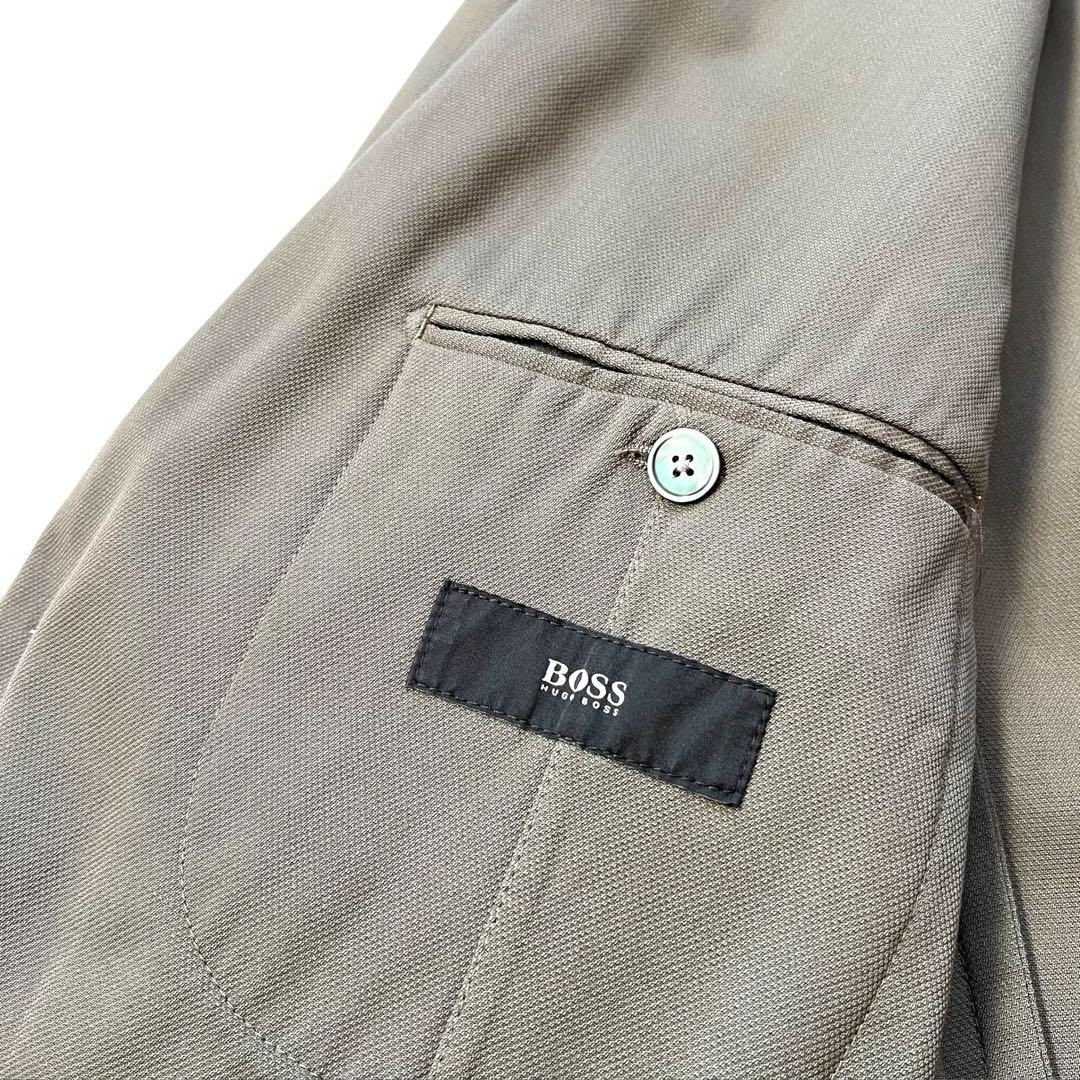 極美品 HUGO BOSS スーパー 110s ウール ブレザー 54 オリーブ