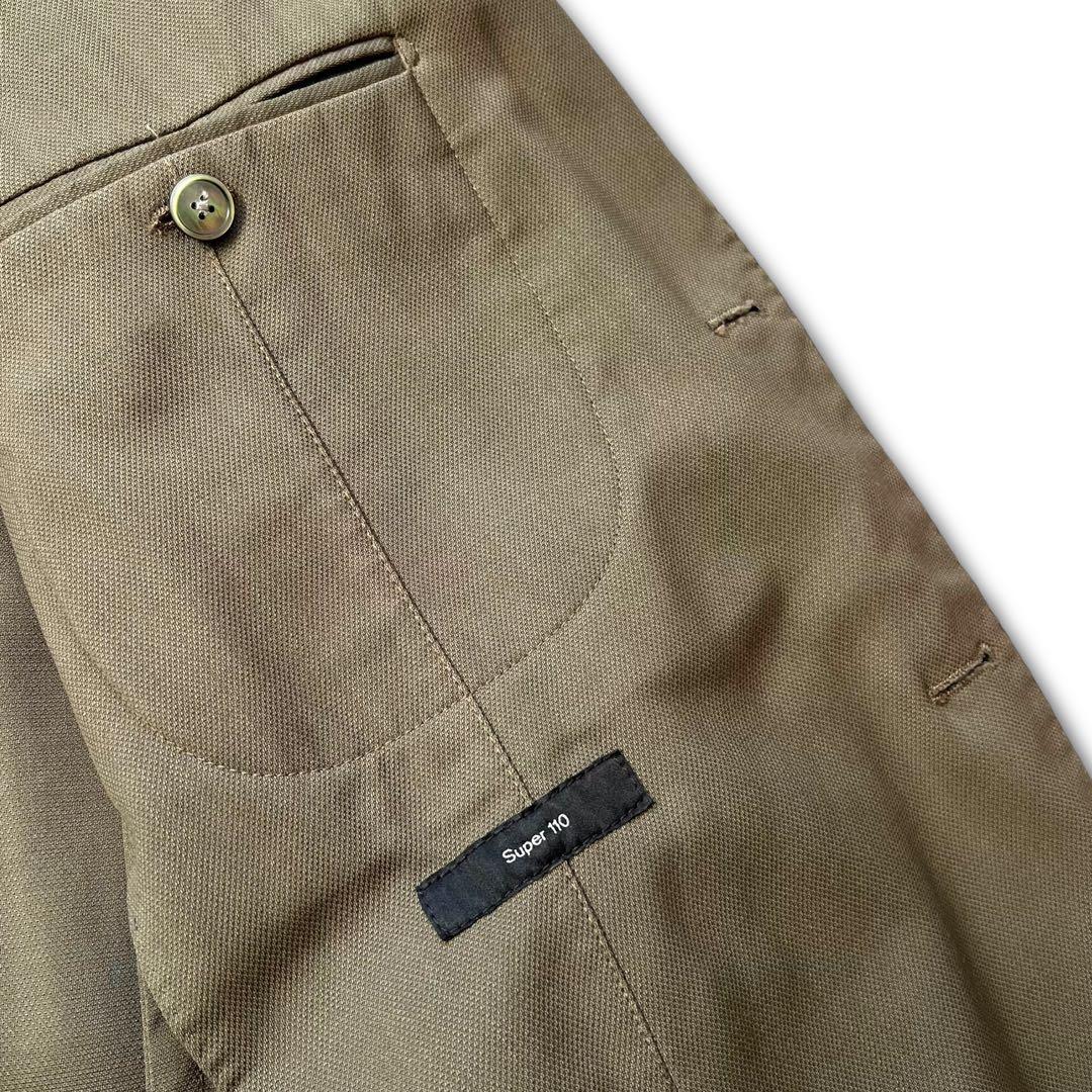 極美品 HUGO BOSS スーパー 110s ウール ブレザー 54 オリーブ