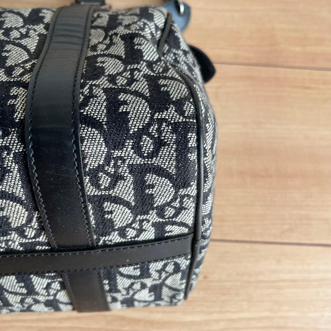 ChristianDior トロッター　 ハンドバッグ キャンバス ネイビー