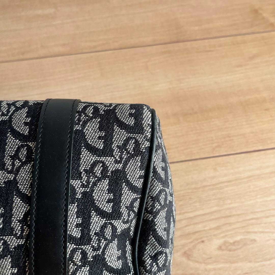 ChristianDior トロッター　 ハンドバッグ キャンバス ネイビー