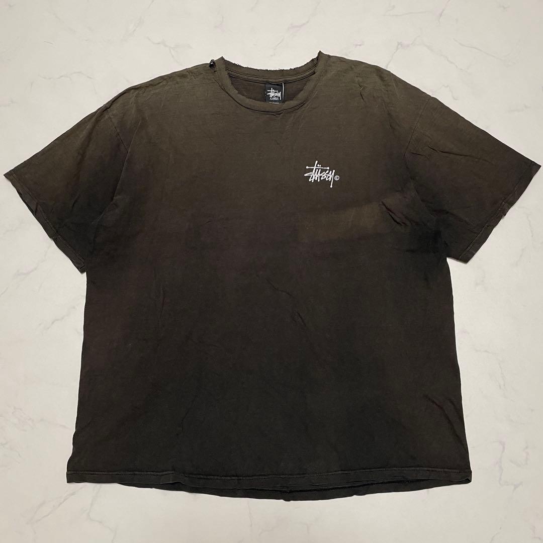 old STUSSY ビンテージ　襤褸　半袖Tシャツ フェード　XLサイズ