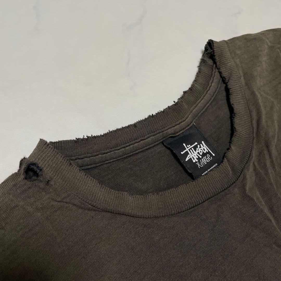 old STUSSY ビンテージ　襤褸　半袖Tシャツ フェード　XLサイズ