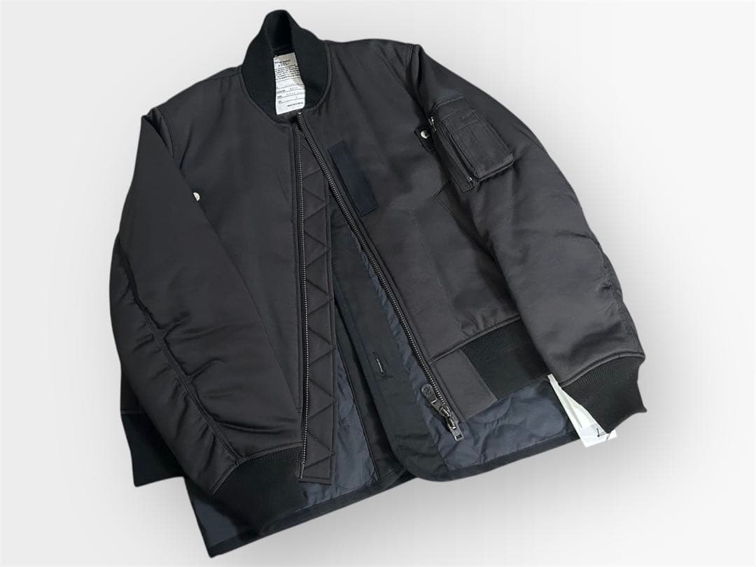 新品 sacai×SPIEWAK MA-1 24-03531M 黒 サイズ2