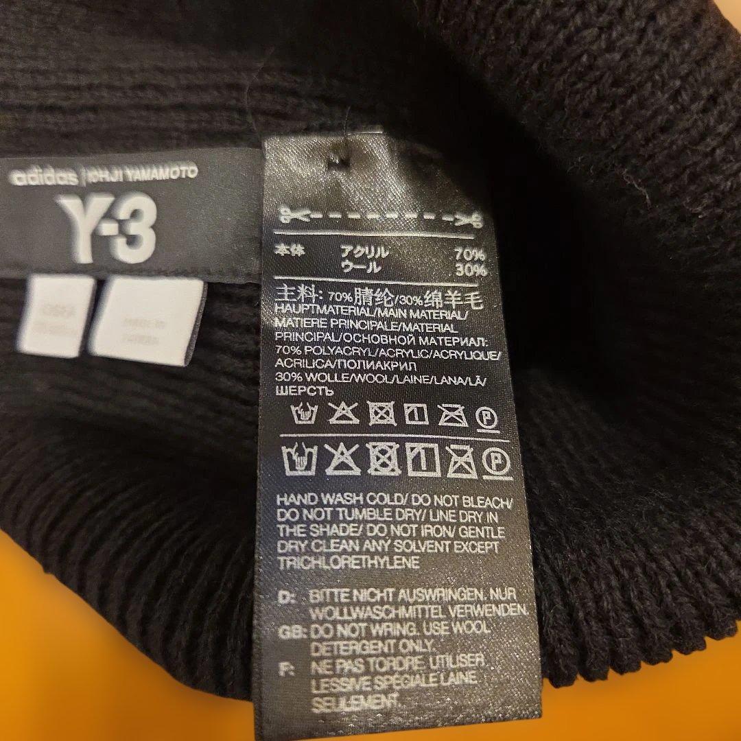 Y-3 ブラック ニット帽 OSFA